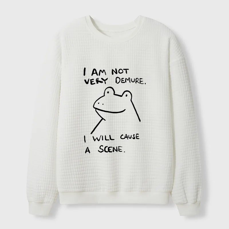 Tokyo-Tiger Humorous Frog Waffle Sweatshirt