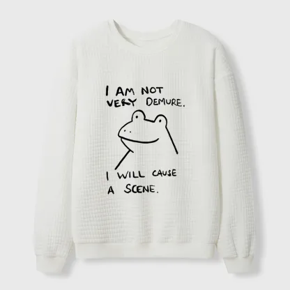 Tokyo-Tiger Humorous Frog Waffle Sweatshirt