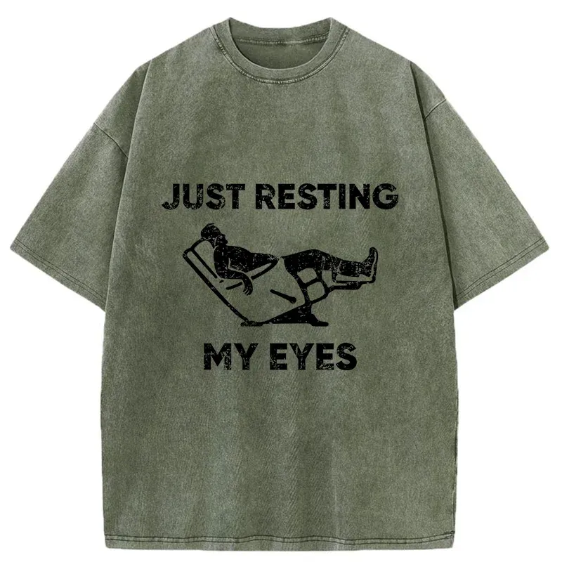 Tokyo-Tiger Give Your Eyes A Rest Washed T-Shirt