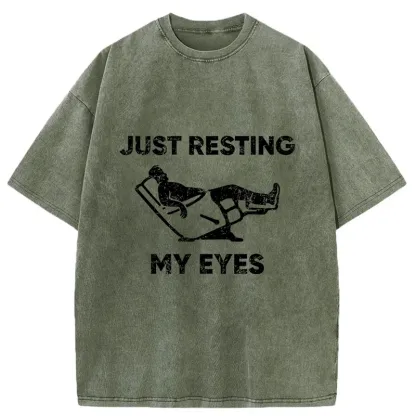 Tokyo-Tiger Give Your Eyes A Rest Washed T-Shirt