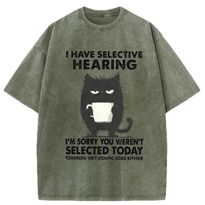 Tokyo-Tiger Selective Hearing Washed T-Shirt