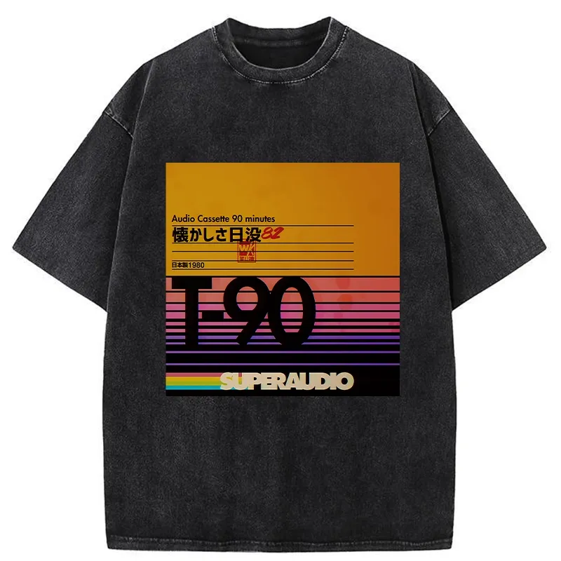 Tokyo-Tiger Audio Cassette 90 Minutes Washed T-Shirt Sale