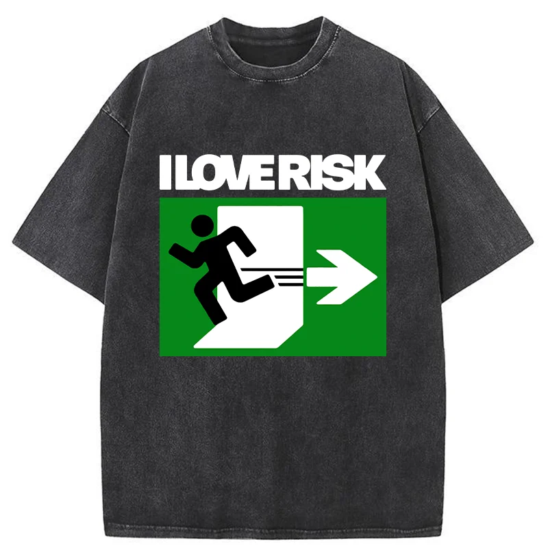 Tokyo-Tiger I Love Risk Washed T-Shirt