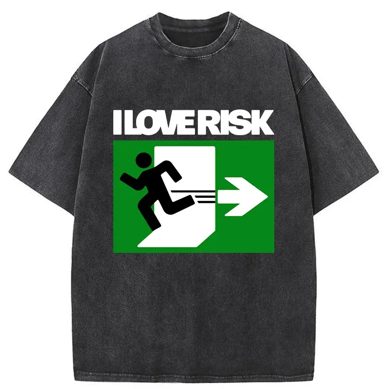 Tokyo-Tiger I Love Risk Washed T-Shirt