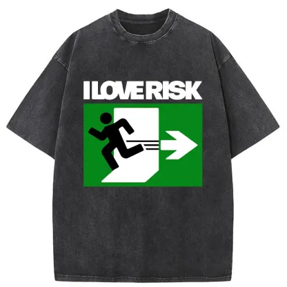 Tokyo-Tiger I Love Risk Washed T-Shirt