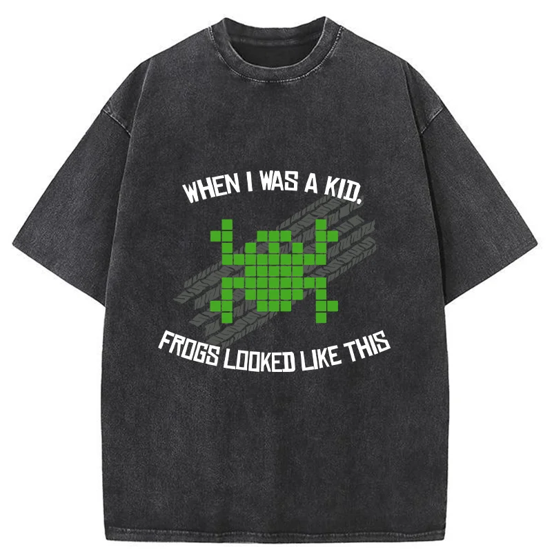 Tokyo-Tiger Frog Compressed Into 2D Washed T-Shirt