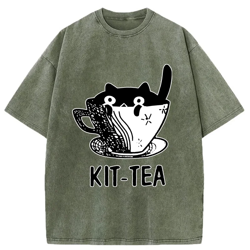 Tokyo-Tiger Kit-Tea Washed T-Shirt