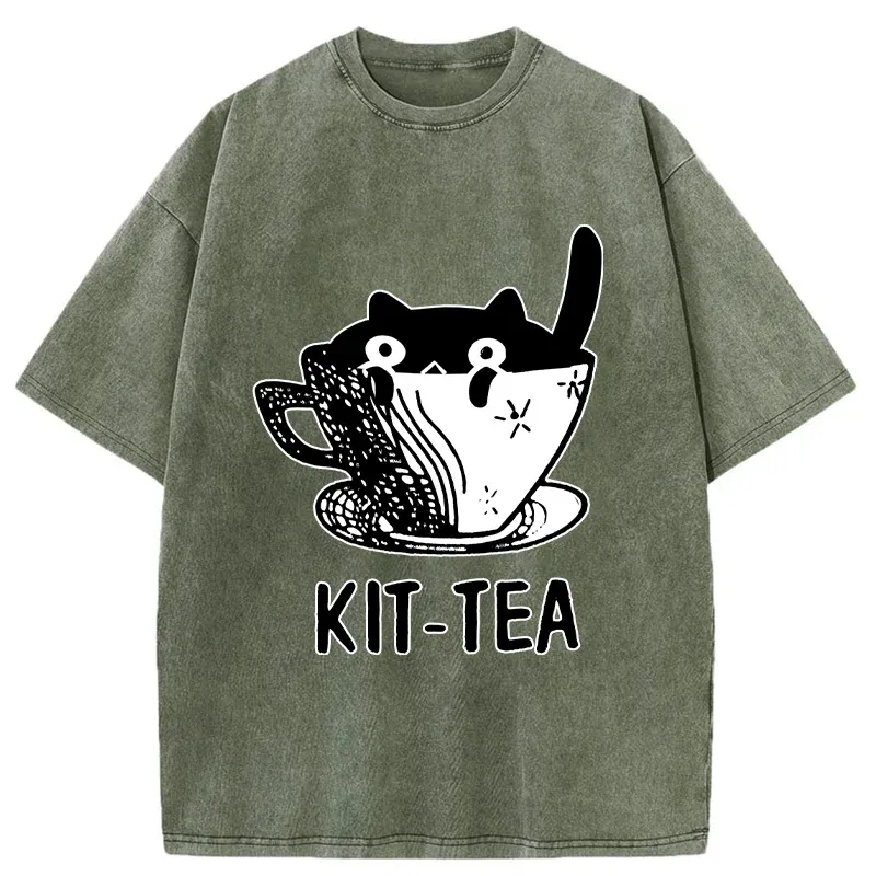 Tokyo-Tiger Kit-Tea Washed T-Shirt