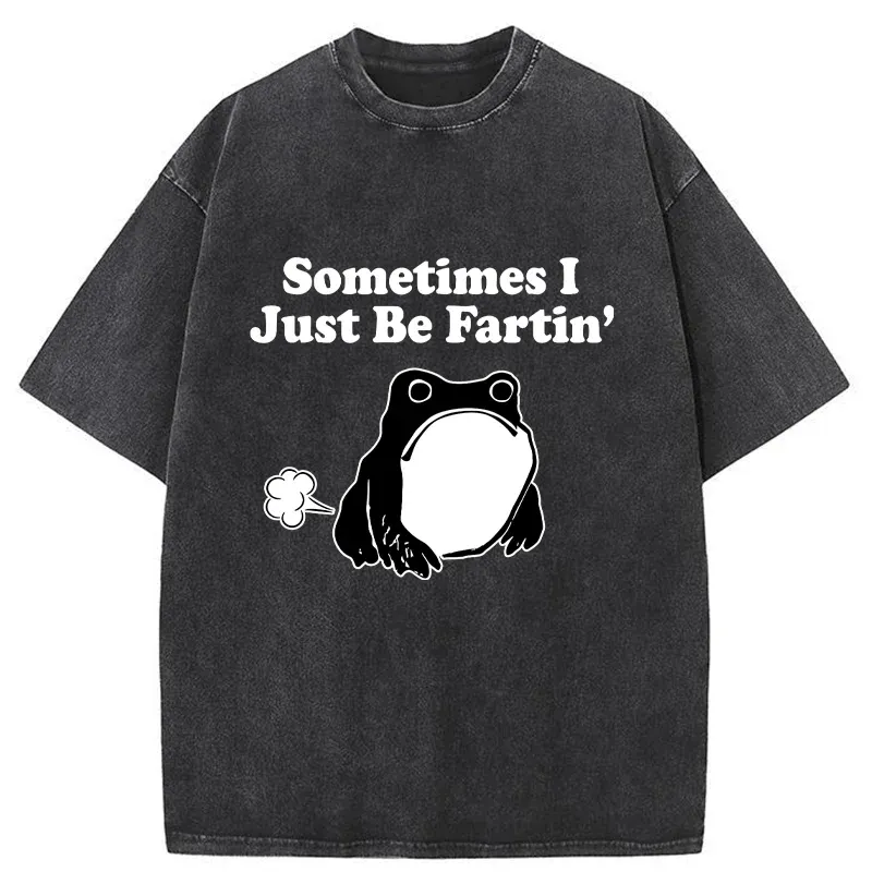 Tokyo-Tiger Farting Frog Washed T-Shirt