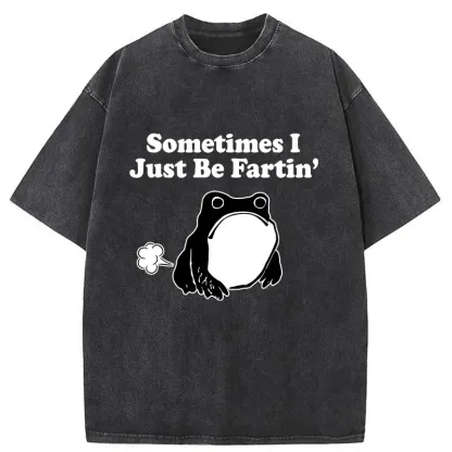 Tokyo-Tiger Farting Frog Washed T-Shirt