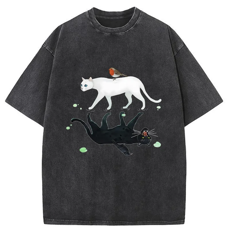 Tokyo-Tiger Opposite Underwater World Washed T-Shirt