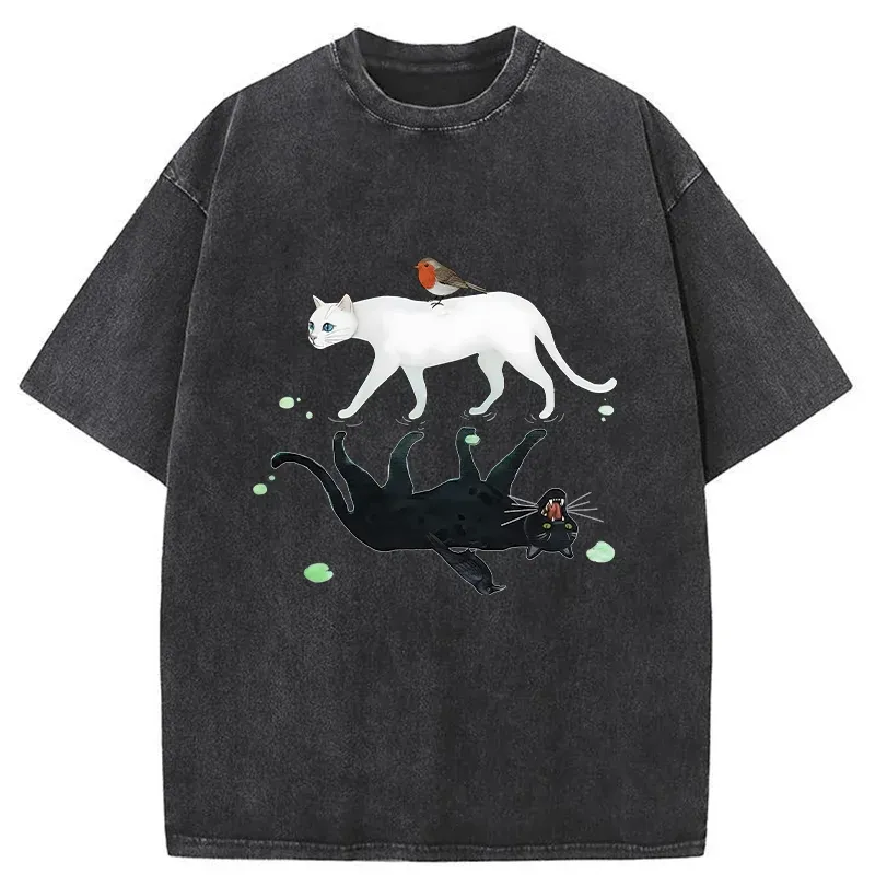 Tokyo-Tiger Opposite Underwater World Washed T-Shirt