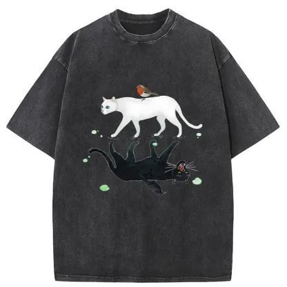 Tokyo-Tiger Opposite Underwater World Washed T-Shirt