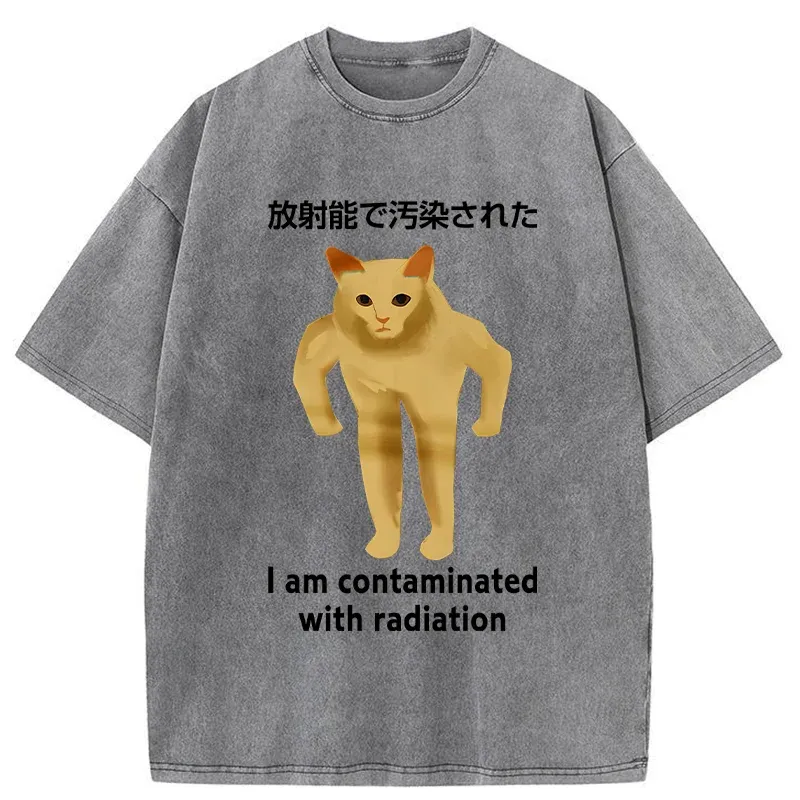 Tokyo-Tiger Mutant Cat Funny Washed T-Shirt