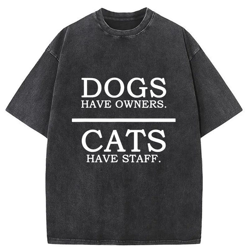 Tokyo-Tiger Rules For Cats And Dogs Washed T-Shirt