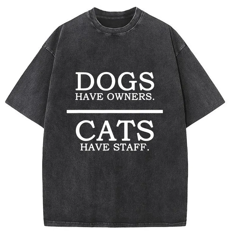 Tokyo-Tiger Rules For Cats And Dogs Washed T-Shirt Sale