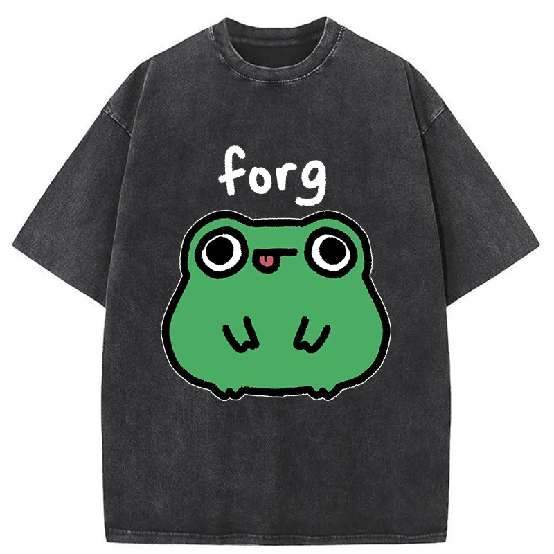 Tokyo-Tiger Stupid Frog Meme Washed T-Shirt