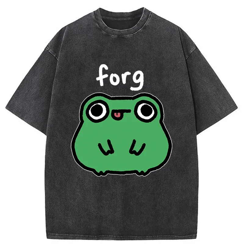Tokyo-Tiger Stupid Frog Meme Washed T-Shirt