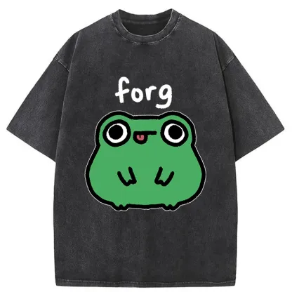 Tokyo-Tiger Stupid Frog Meme Washed T-Shirt