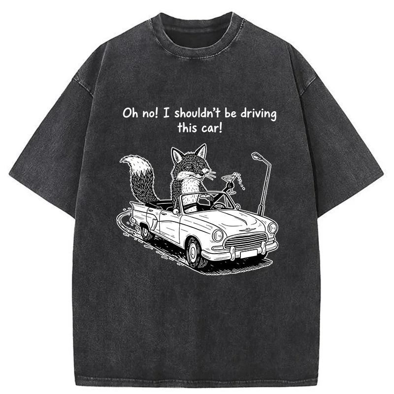 Tokyo-Tiger Elegant Fox Washed T-Shirt