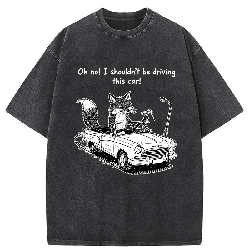 Tokyo-Tiger Elegant Fox Washed T-Shirt