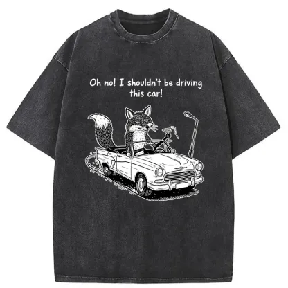 Tokyo-Tiger Elegant Fox Washed T-Shirt