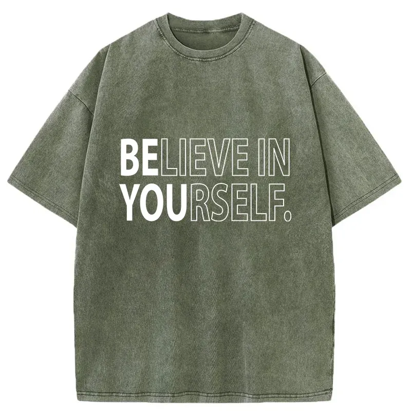 Tokyo-Tiger Motivational Quotes Washed T-Shirt