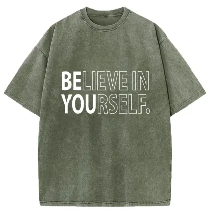 Tokyo-Tiger Motivational Quotes Washed T-Shirt