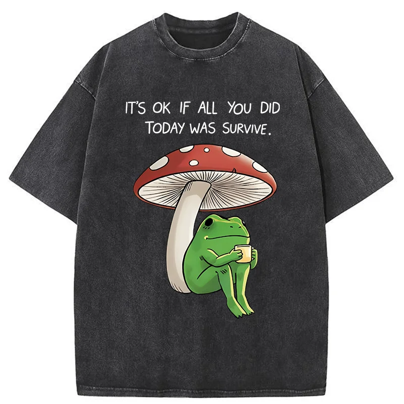 Tokyo-Tiger Frog That Is Indifferent To Everything Washed T-Shirt