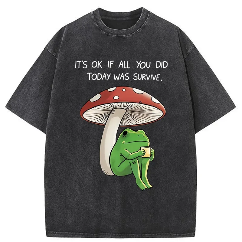 Tokyo-Tiger Frog That Is Indifferent To Everything Washed T-Shirt Sale