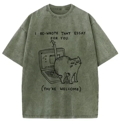 Tokyo-Tiger Troublemaking Cat Washed T-Shirt