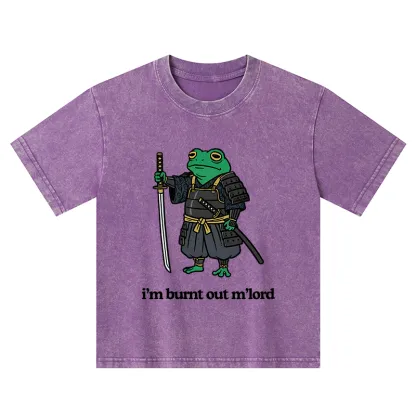 Tokyo-Tiger Tired Frog Kids Washed T-Shirt