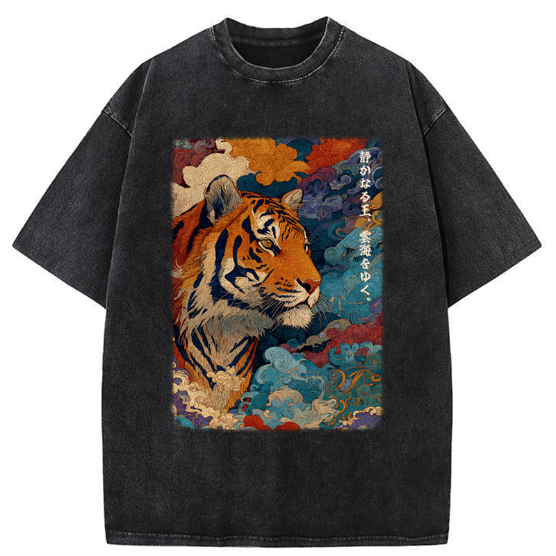Tokyo-Tiger Tiger Of The Cloud Sea Washed T-Shirt