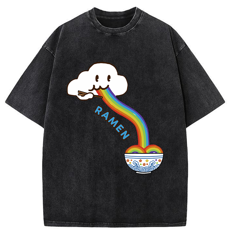 Tokyo-Tiger Rainbow Ramen Washed T-Shirt