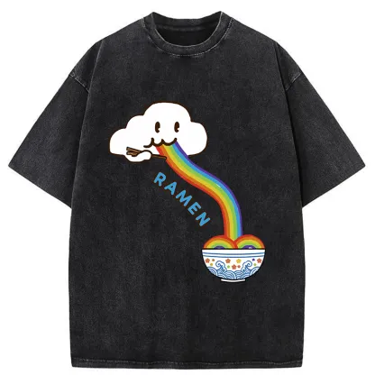 Tokyo-Tiger Rainbow Ramen Washed T-Shirt