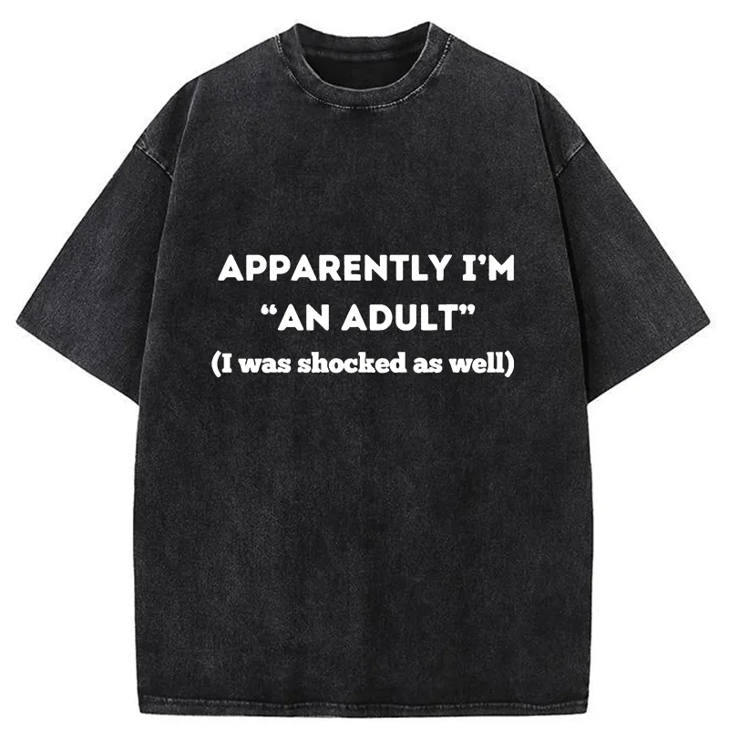 Tokyo-Tiger I Was Shocked That I Had Become An Adult Washed T-Shirt