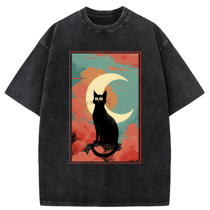 Tokyo-Tiger The Crescent Watcher Washed T-Shirt
