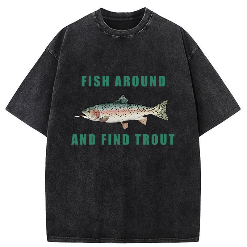 Tokyo-Tiger Searching For Trout Washed T-Shirt
