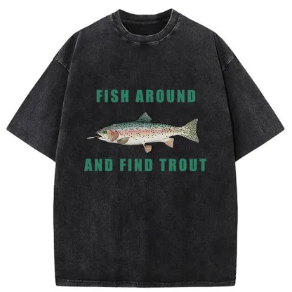Tokyo-Tiger Searching For Trout Washed T-Shirt