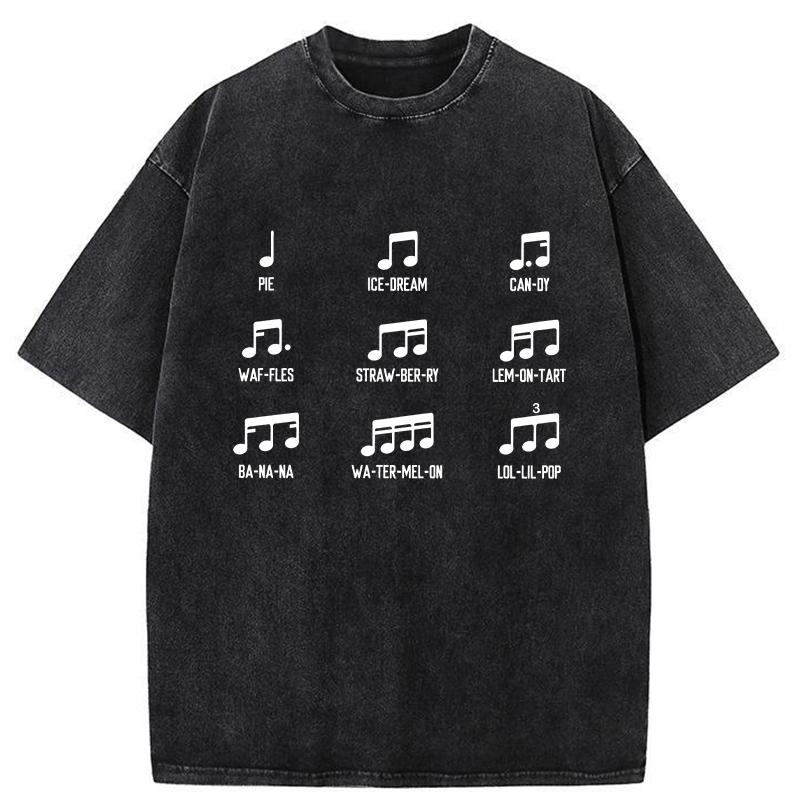 Tokyo-Tiger Food Word Pronunciation Rhythm Washed T-Shirt