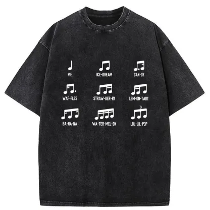 Tokyo-Tiger Food Word Pronunciation Rhythm Washed T-Shirt