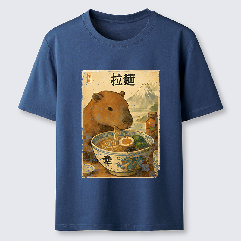 Tokyo-Tiger Capybara Eating Japan Ramen Classic T-Shirt