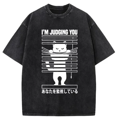Tokyo-Tiger I'm Judging You Washed T-Shirt