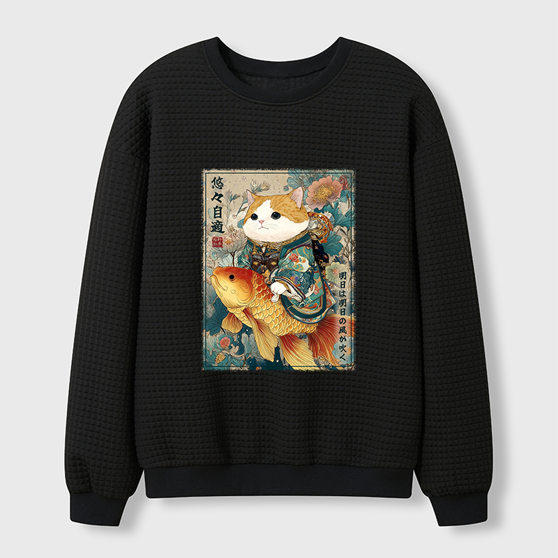 Tokyo-Tiger Go with the Flow Waffle Sweatshirt