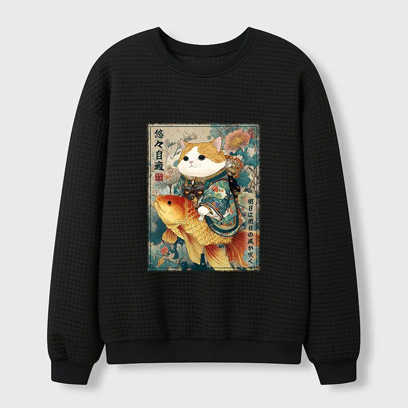 Tokyo-Tiger Go with the Flow Waffle Sweatshirt