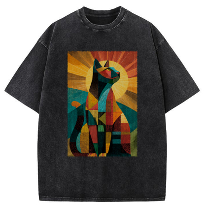Tokyo-Tiger Halo Cat Washed T-Shirt