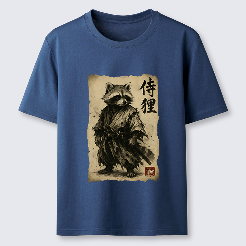 Tokyo-Tiger Retro Raccoon Samurai Classic T-Shirt