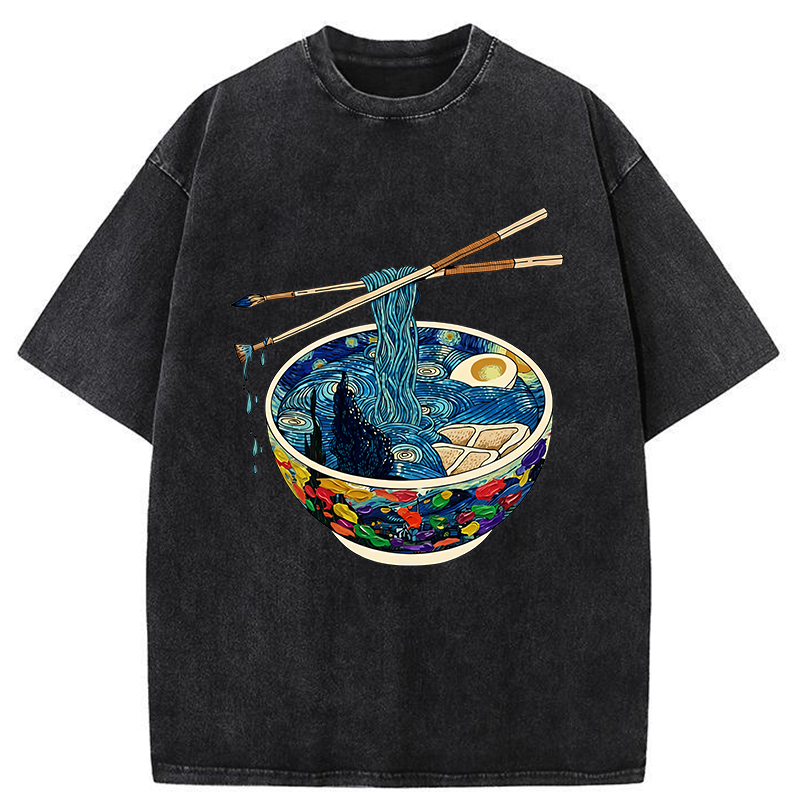Tokyo-Tiger Van Gogh's Ramen Washed T-Shirt