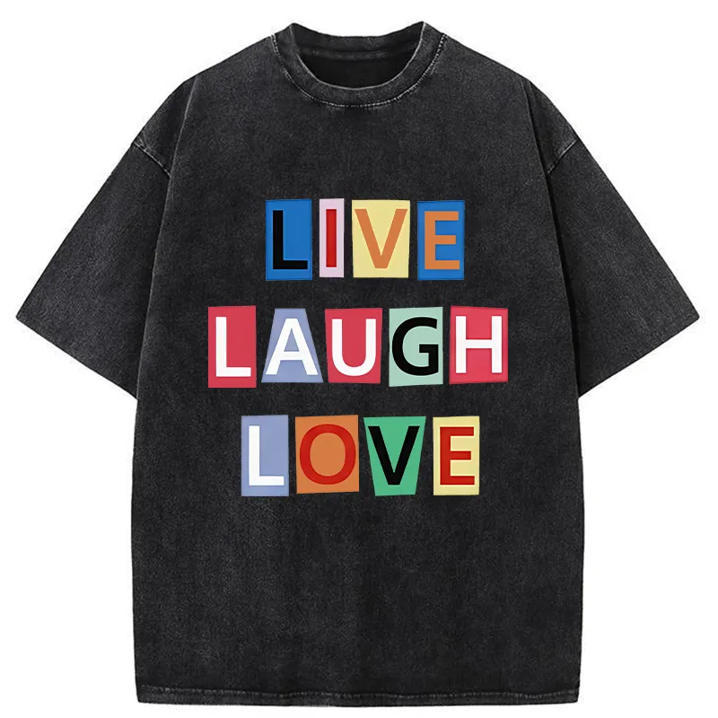 Tokyo-Tiger Live Laugh Love Washed T-Shirt