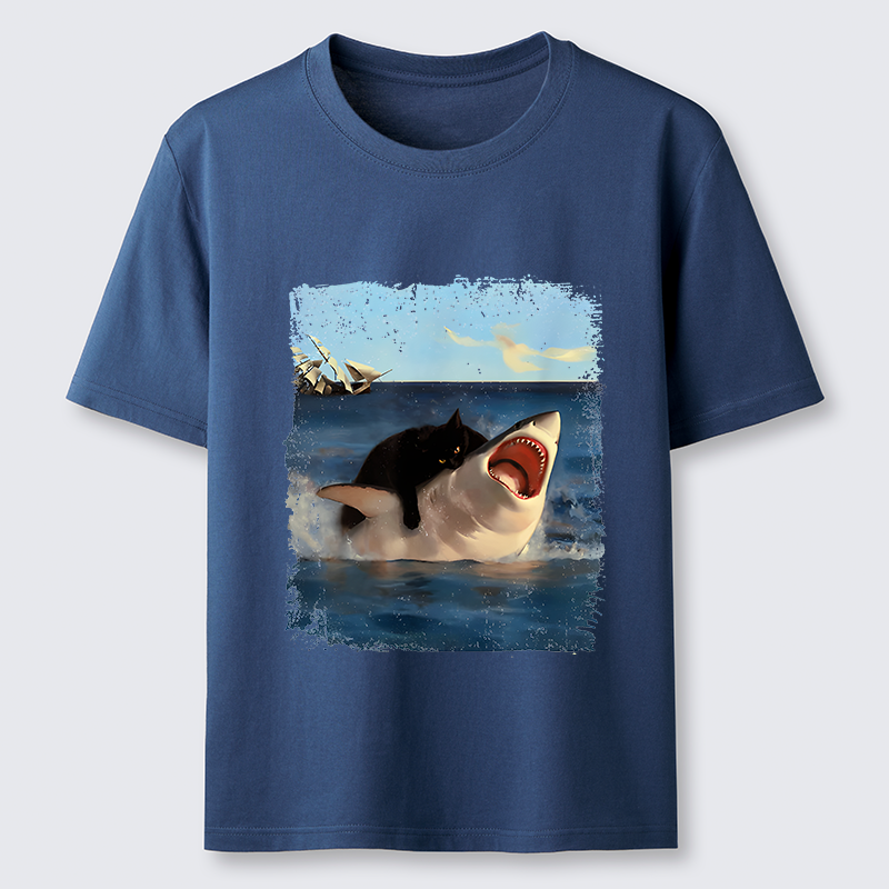 Tokyo-Tiger Cat Bites Shark Classic T-Shirt